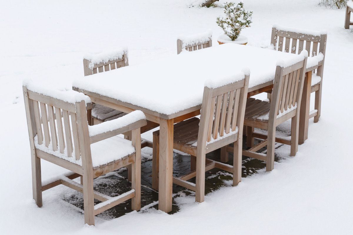 Store garden furniture out of the elements over winter