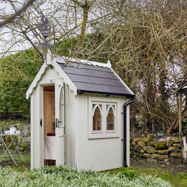 The Gothic shed with slate roof