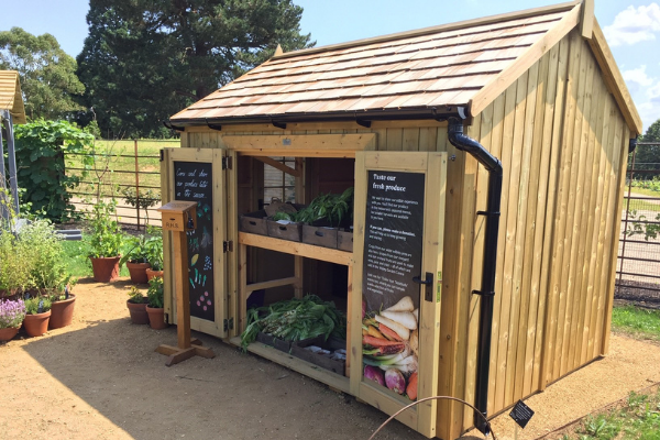New Produce Shed in the World Food Garden at RHS HIlltop