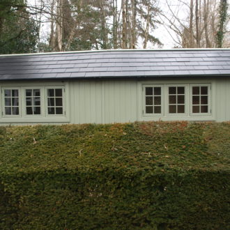 Bespoke potting shed with slate roof