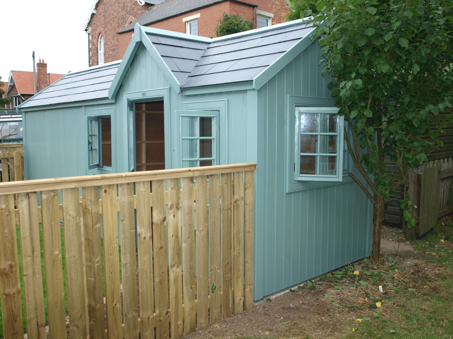 Large bespoke shed with slate roof