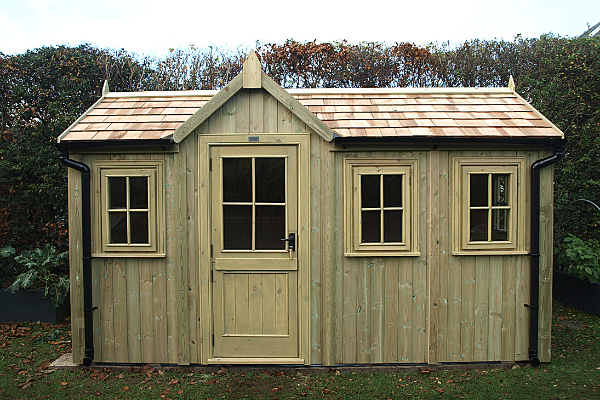 A new shed in the garden for spring